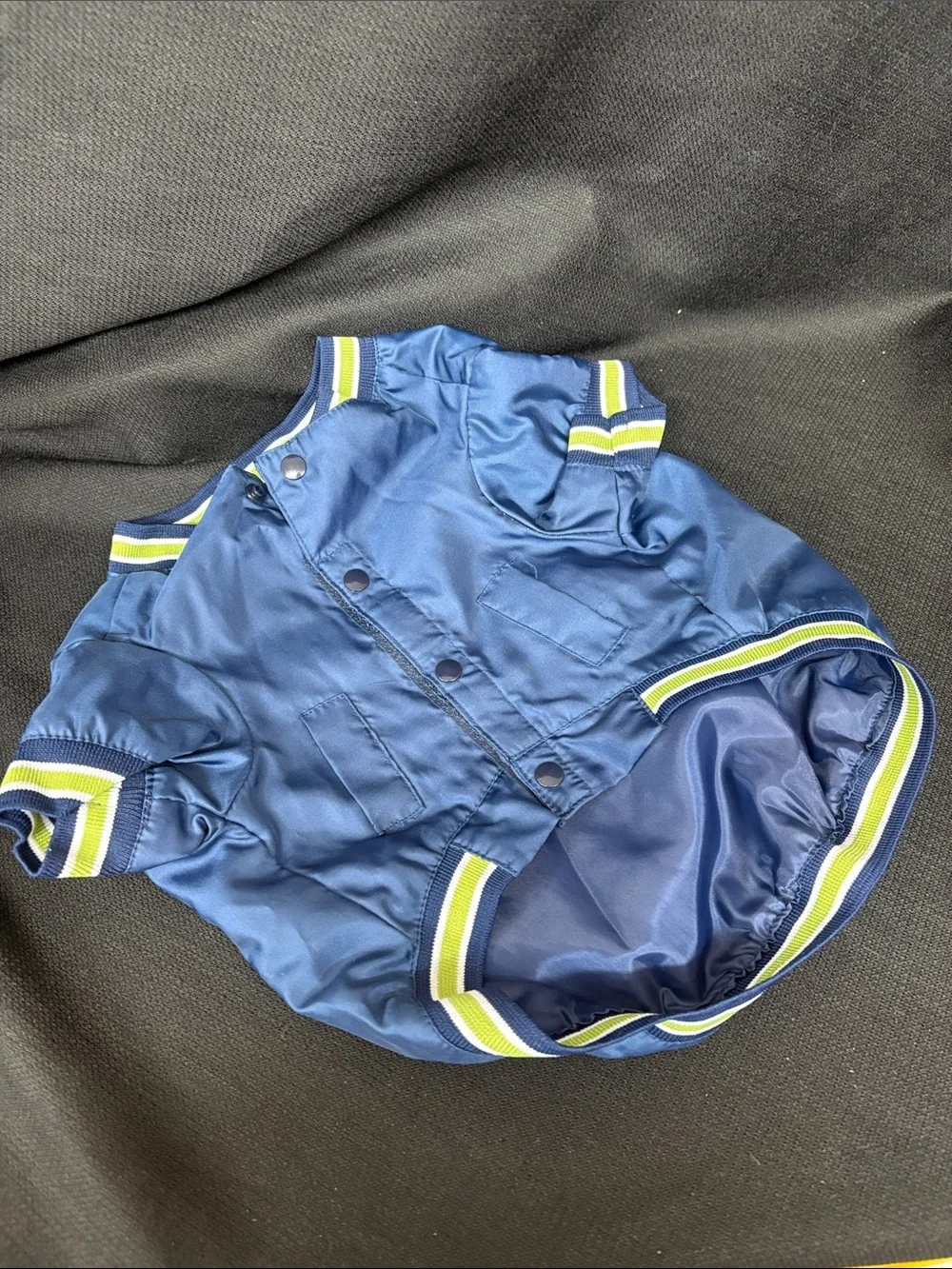 Seattle Seahawks satin dog bomber jacket